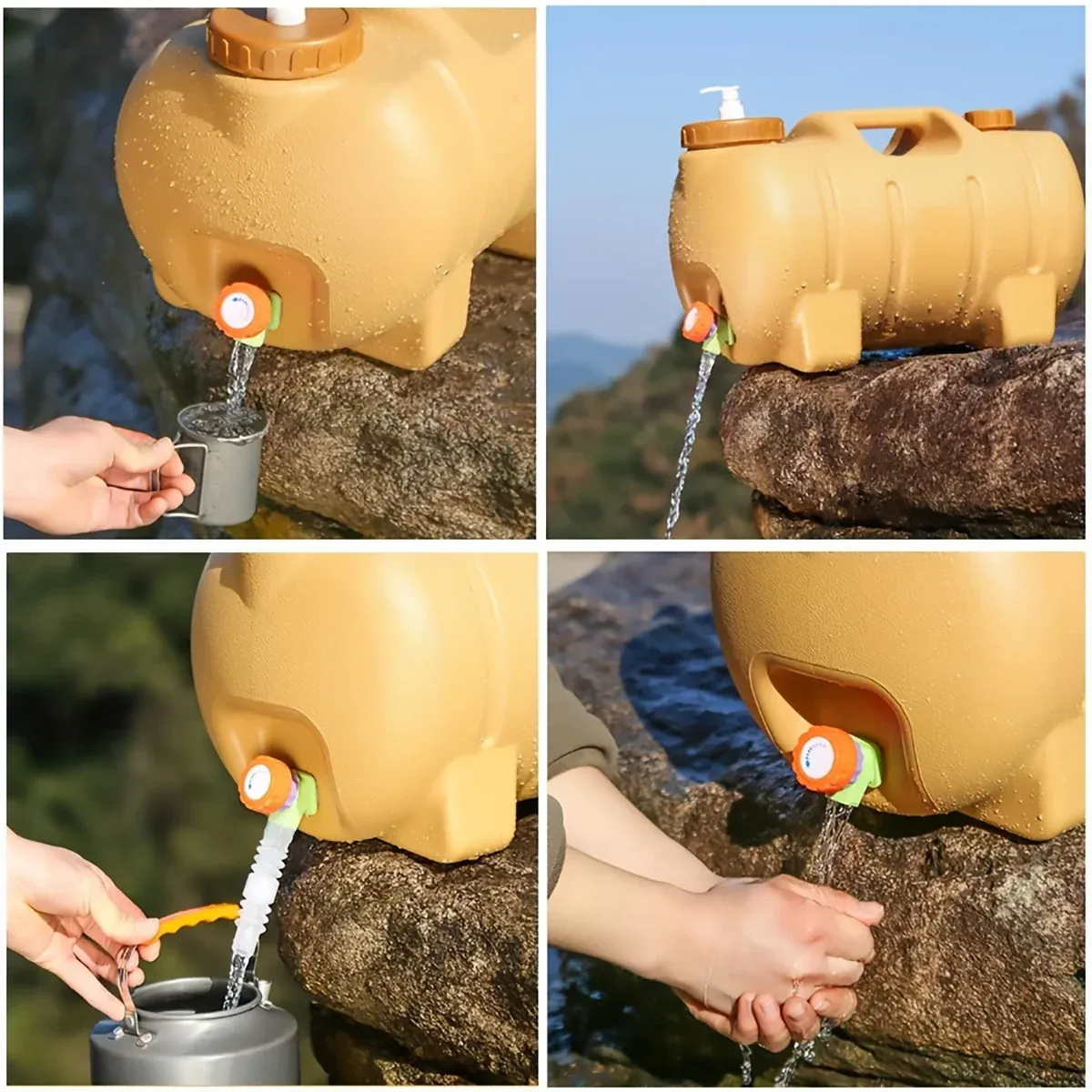 Portable Outdoor Camping Water Storage Tank With Faucet For Car Hiking Travel — image 6