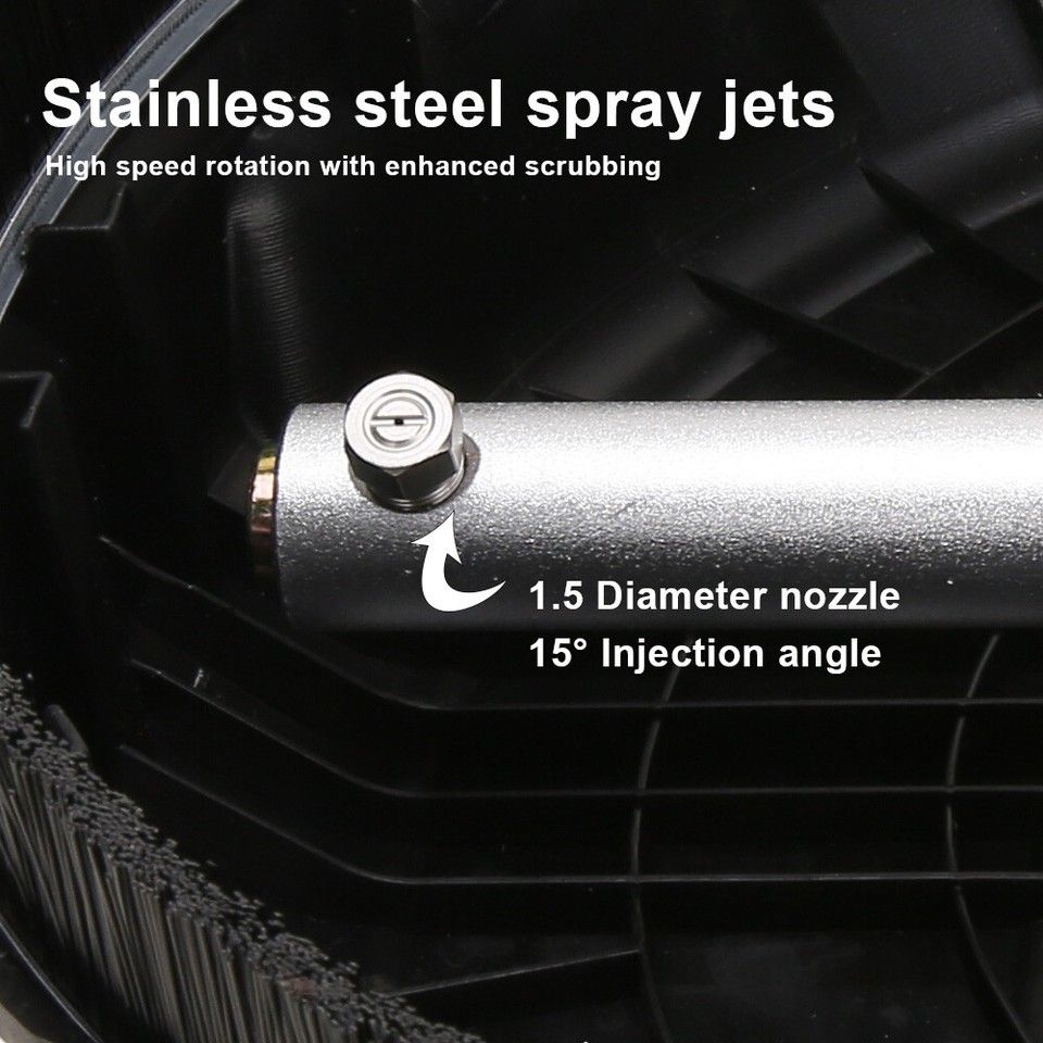 Universal 15" Pressure Washer Surface Cleaner 4000PSI Extension Nozzles Cleaning — image 4