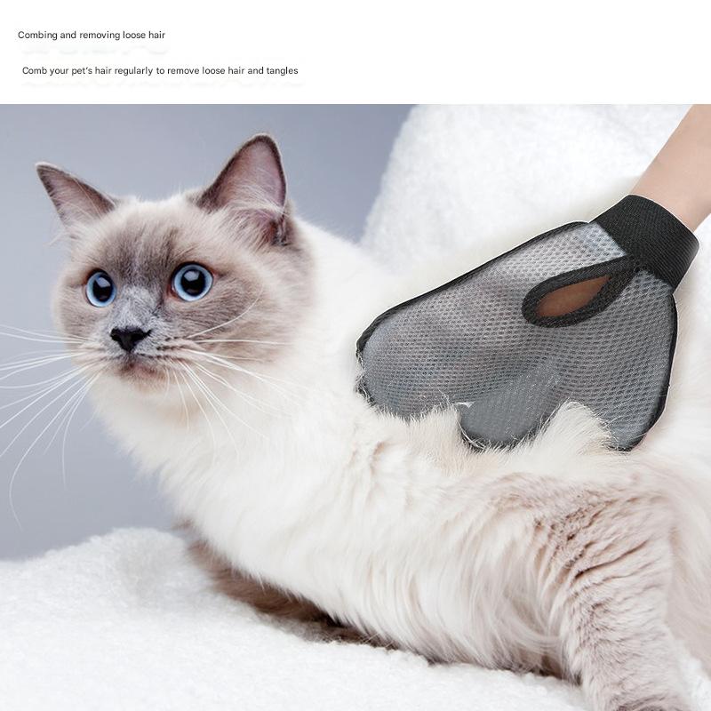 2 Pcs Green And Black Pet Grooming Glove - Gentle Deshedding & Massage Mitt for Dogs & Cats, Efficient Fur Remover โ image 4