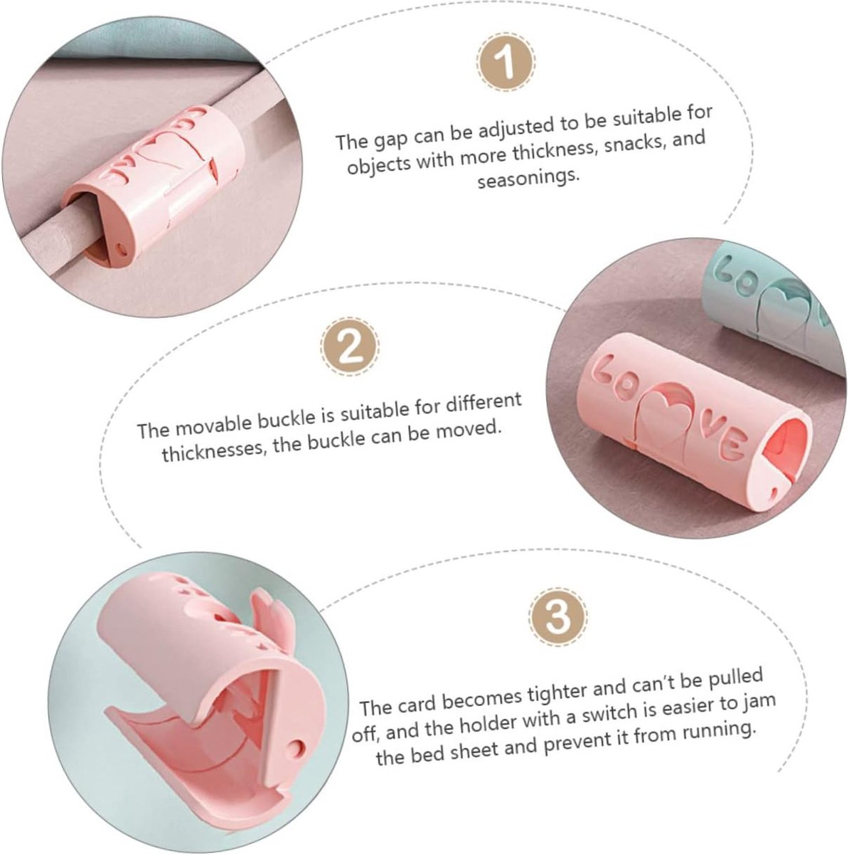 Duvet Clips - 12 Pieces - Sturdy Duvet Clips - Duvet Clamps - Duvet Pegs - Clip Duvet Cover - Prevents Your Duvet from Shifting - Clamps - Pink — image 5