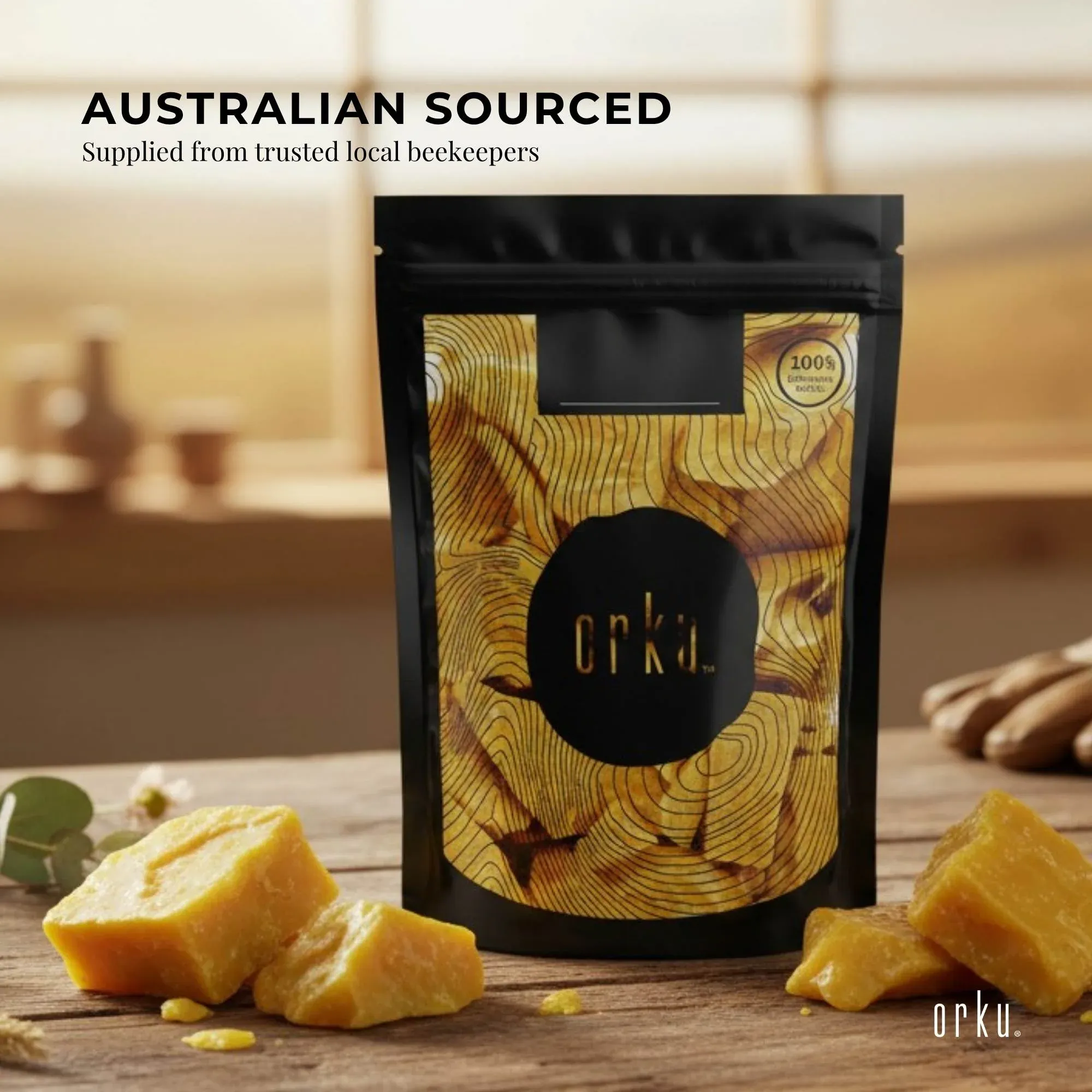 100g Orku Australian Beeswax Chunks - Pure Natural Unrefined Raw — image 5
