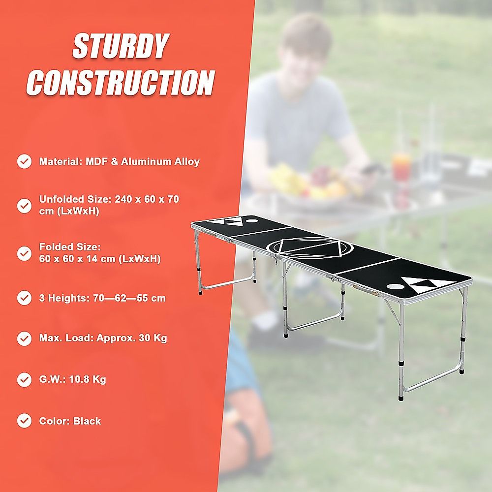 Professional 8ft Beer Pong Table Drinking Game โ image 5