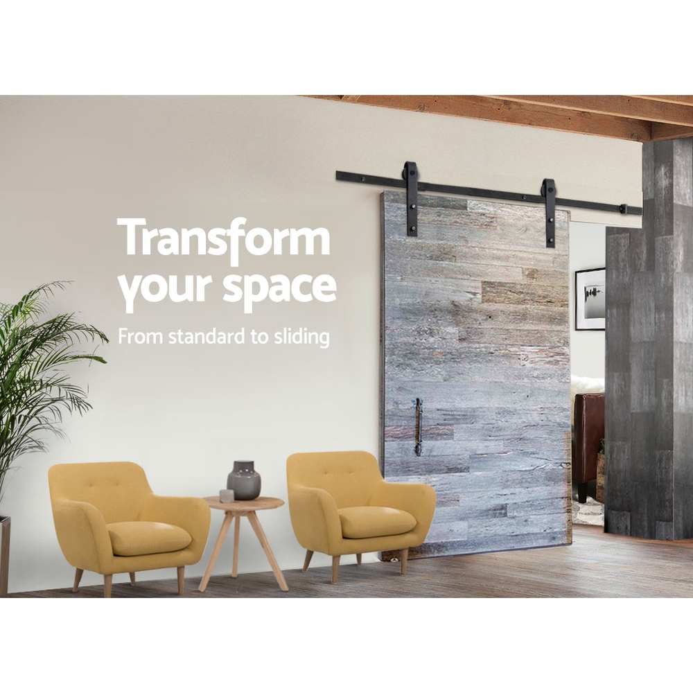 Cefito Sliding Barn Door Hardware Track Set 1.83m — image 4