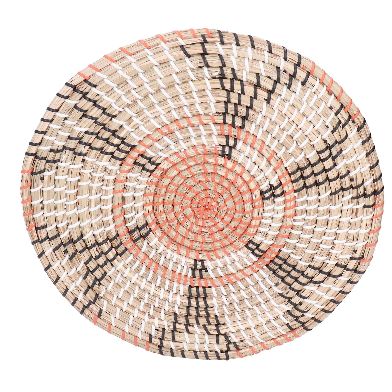 Insulation Pad Nordic Straw Woven Placemats Heat Insulation Pads Homestay Wall DecorationL — image 6