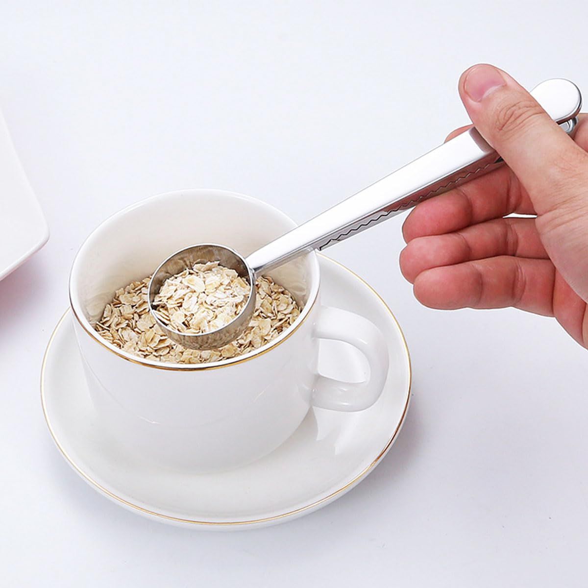 Coffee Scoop Clip Stainless Steel Tablespoon Coffee Spoon With long handle Multifunction Sealing Bag Clip For Tea โ image 4