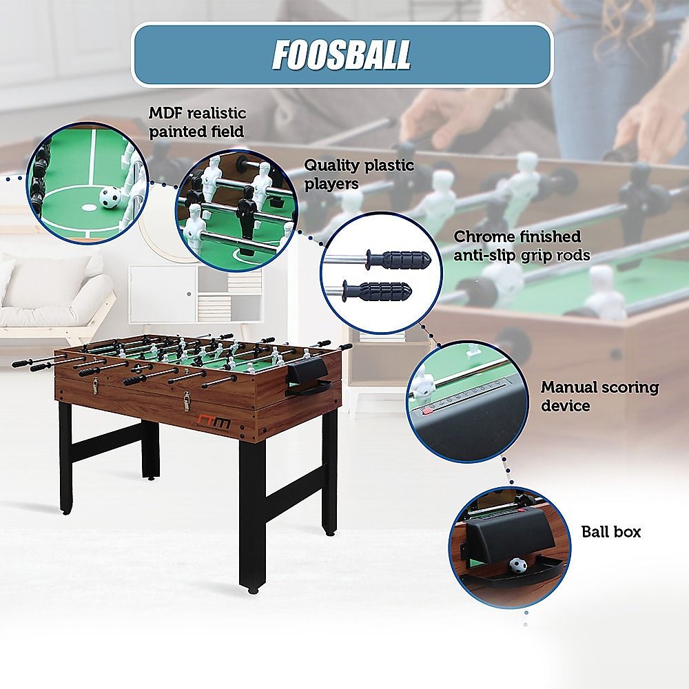 4FT 3-in-1 Games Foosball Soccer Hockey Pool Table โ image 7