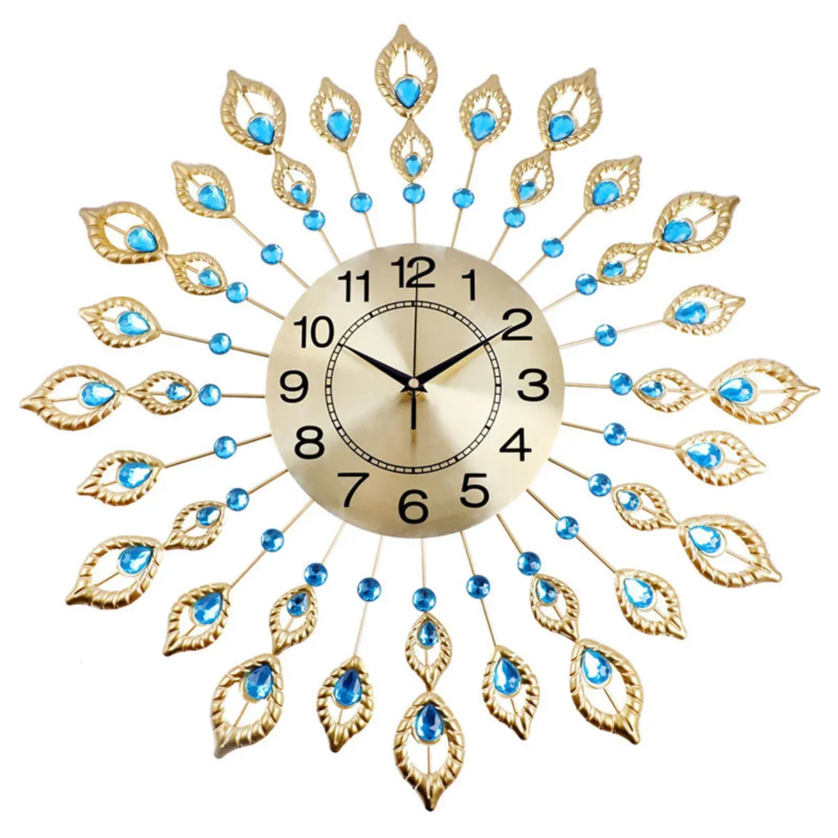Wall Clock 60cm Large 3D Modern Crystal Luxury Round Home Decor Clock โ image 2
