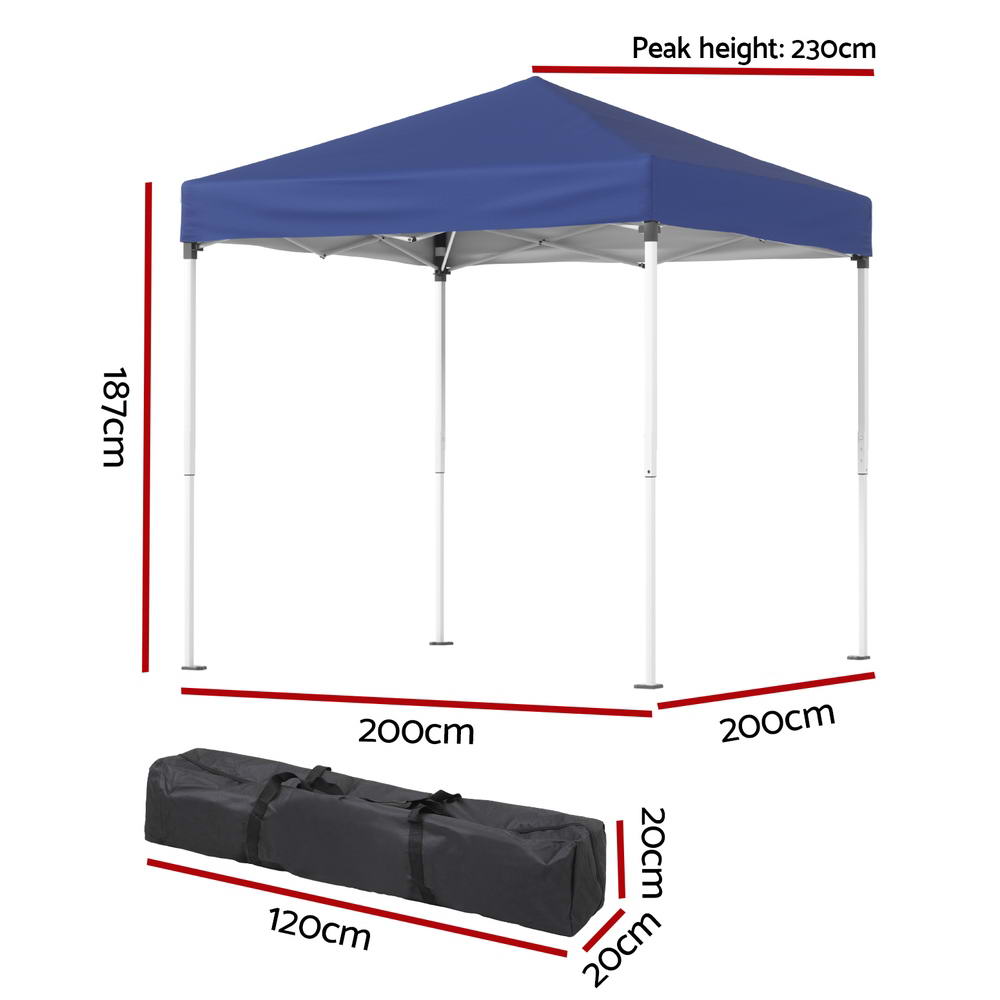 Instahut Gazebo 2x2m Outdoor Patio Garden Marquee Shade Blue โ image 2