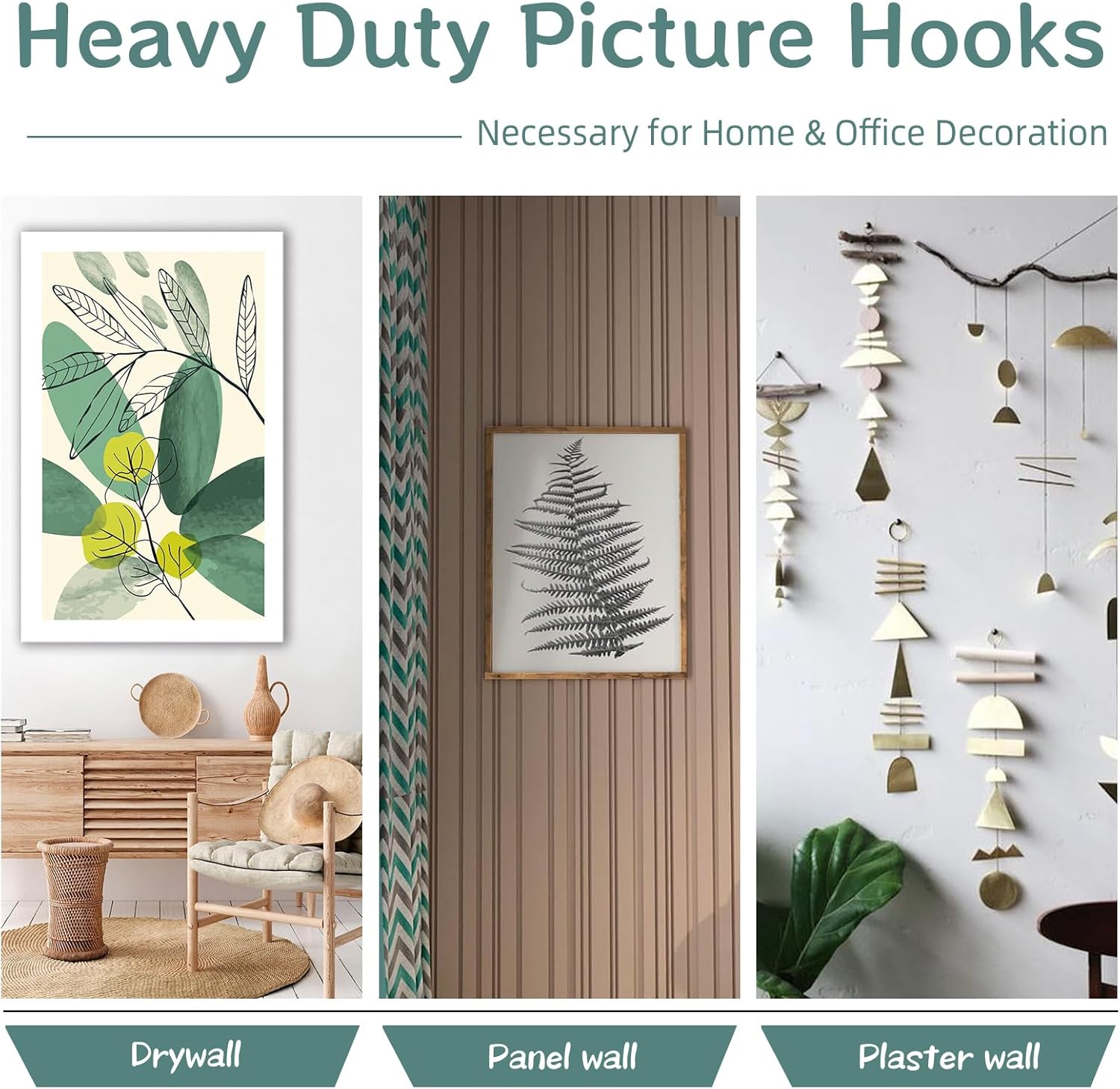 30Pcs Picture Hanger Hooks Super Hooks for Hanging Drywall Picture Hanging Hooks Heavy Duty Wall Hooks for Hanging Pictures, Photos, Frames, Planters, Art — image 6