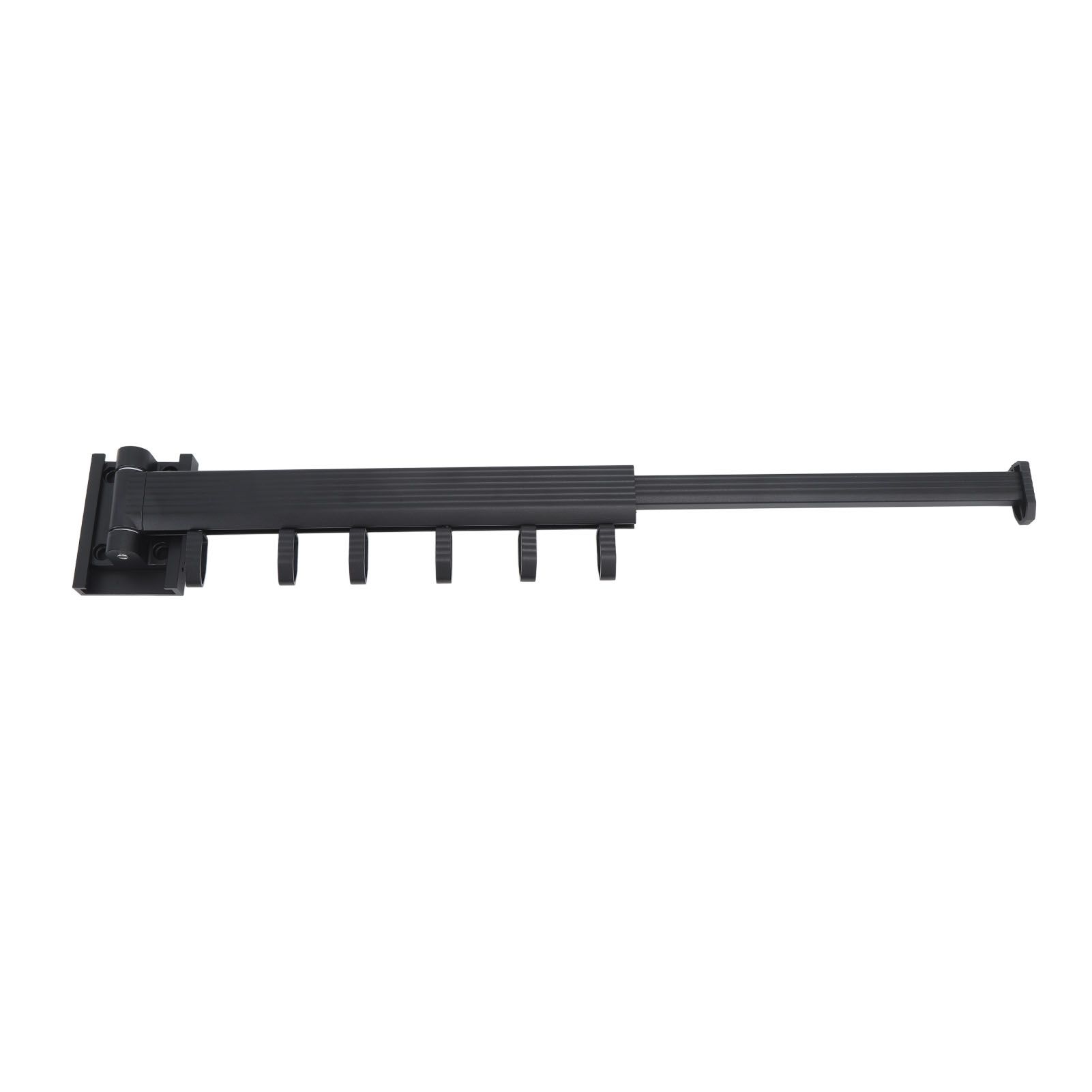 Wall Mounted Clothes Drying Rack Retractable Laundry Drying Rack for Balcony Bedroom Black — image 6