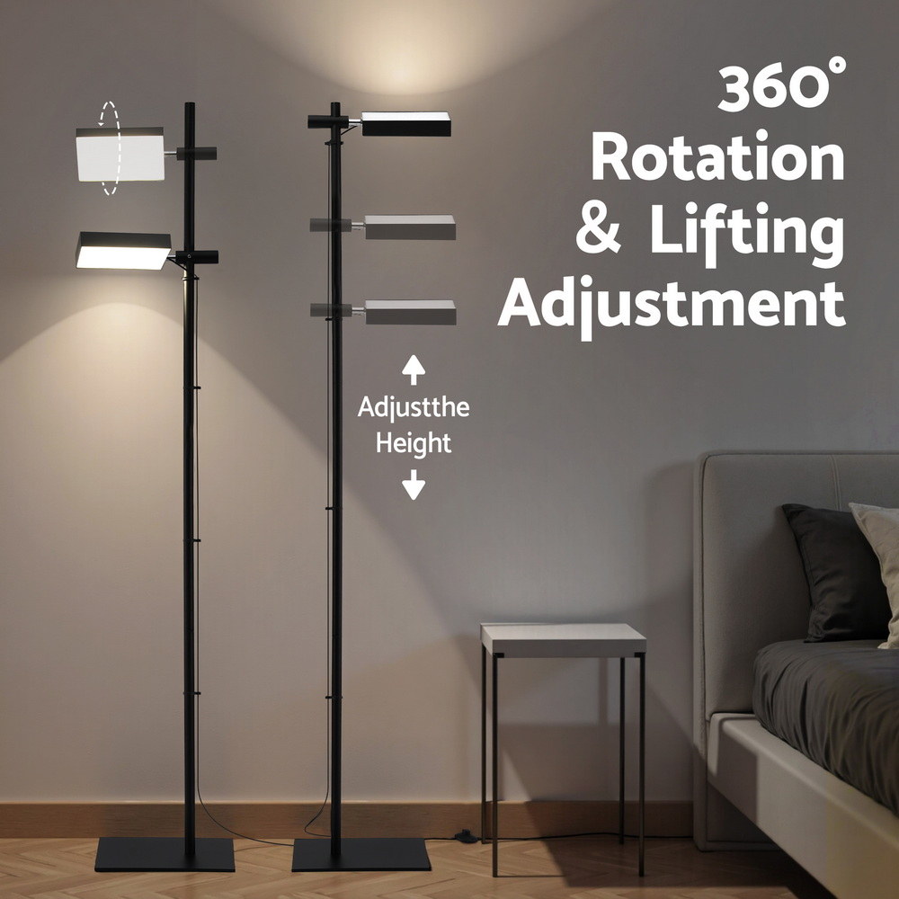 Artiss LED Floor Lamp, Modern Reading Lamp 360~ Rotating Adjustable Light Head,12W Standing Lamp for Living Room, Bedroom Office โ image 4