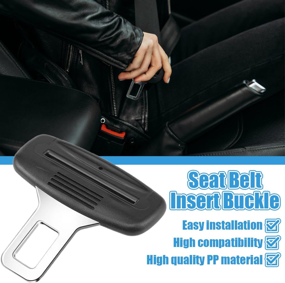 4 pieces - Seatbelt Alarm Stopper - Car Seatbelt Clip - Car Seatbelt Alarm Stopper - Seatbelt Stop - Seatbelt Buckle - Car Seatbelt Clip - car accessories — image 4