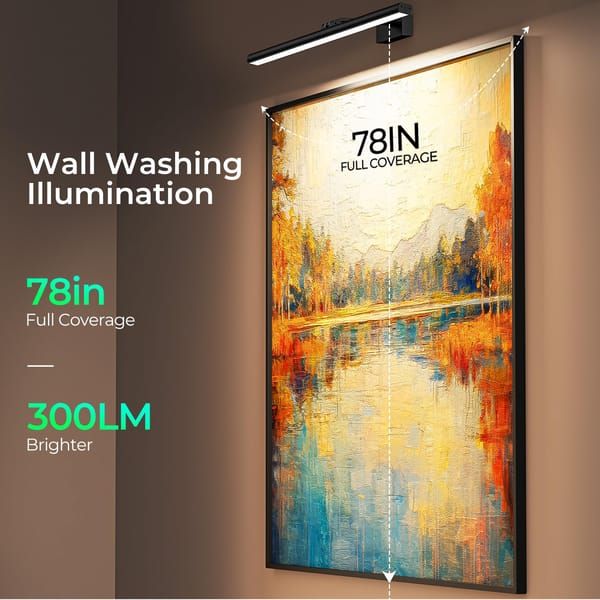 Modern LED Picture Light for Art Display, Sleek Black Finish โ image 2
