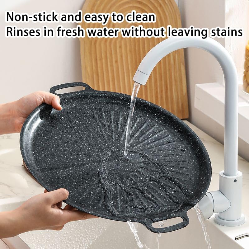 Grill Pan, 12.6" Maifan Non-Stick BBQ Indoor & Outdoor Grill Pan for Searing, Grilling, and Cooking Meats & Vegetables, Even Heating (12.6 Inch) — image 6