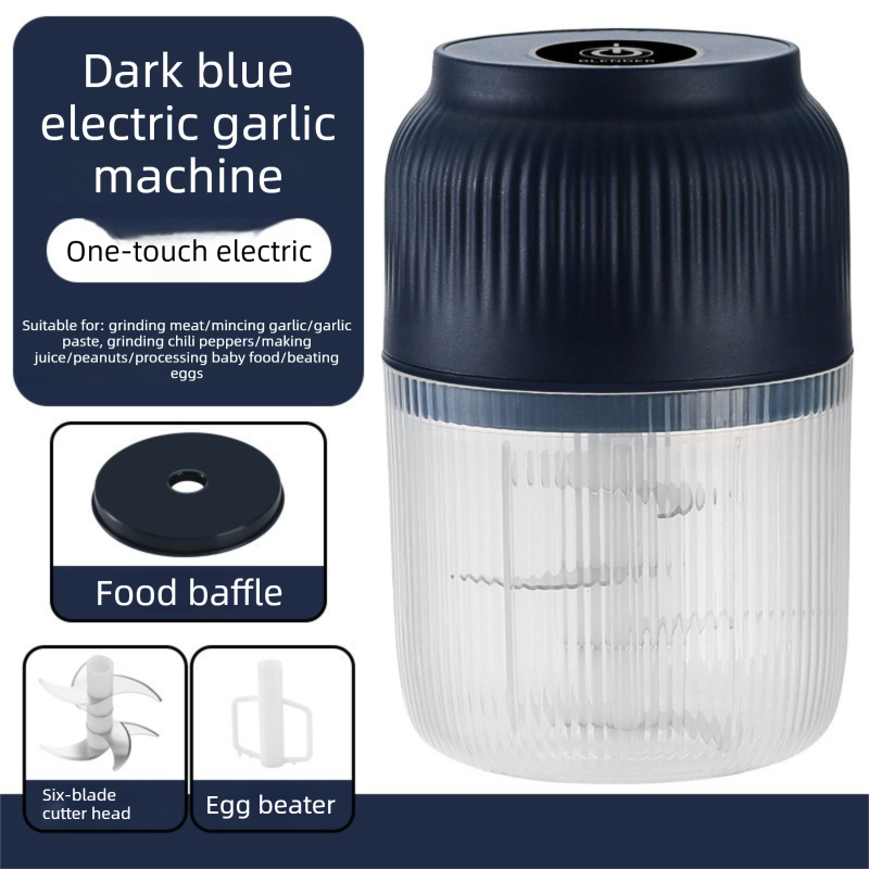 320ml Wireless Electric Garlic Crusher with 6-Blade Blade and Whisk Attachment โ Compact Kitchen Chopper for Minced Garlic, Meat, Vegetables & Baby Food