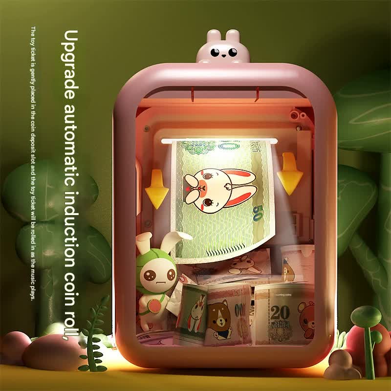 Interactive Kids' Piggy Bank Safe with Music, Stories & Password Lock(Pink) — image 2