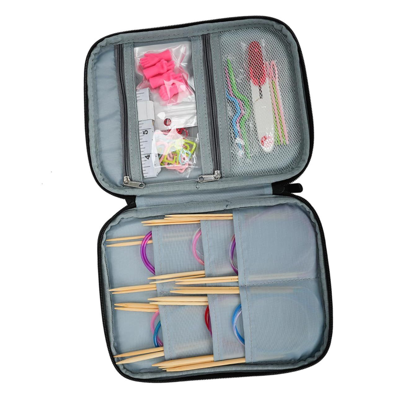 Cosmetics travel bag crochet needle knitting thread needle round needle knitting needle pointed knitting needle crochet hook — image 5