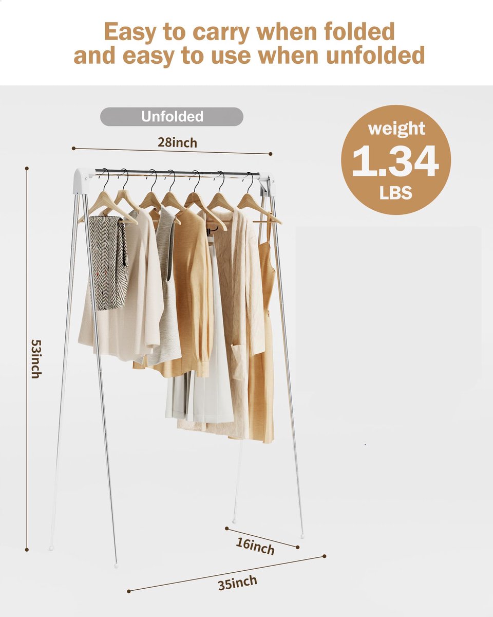 Travel clothes hanger - folding clothes hanger - clothes rack - Wasrek folding clothes rack - suitable for travel - folding clothes rack — image 2
