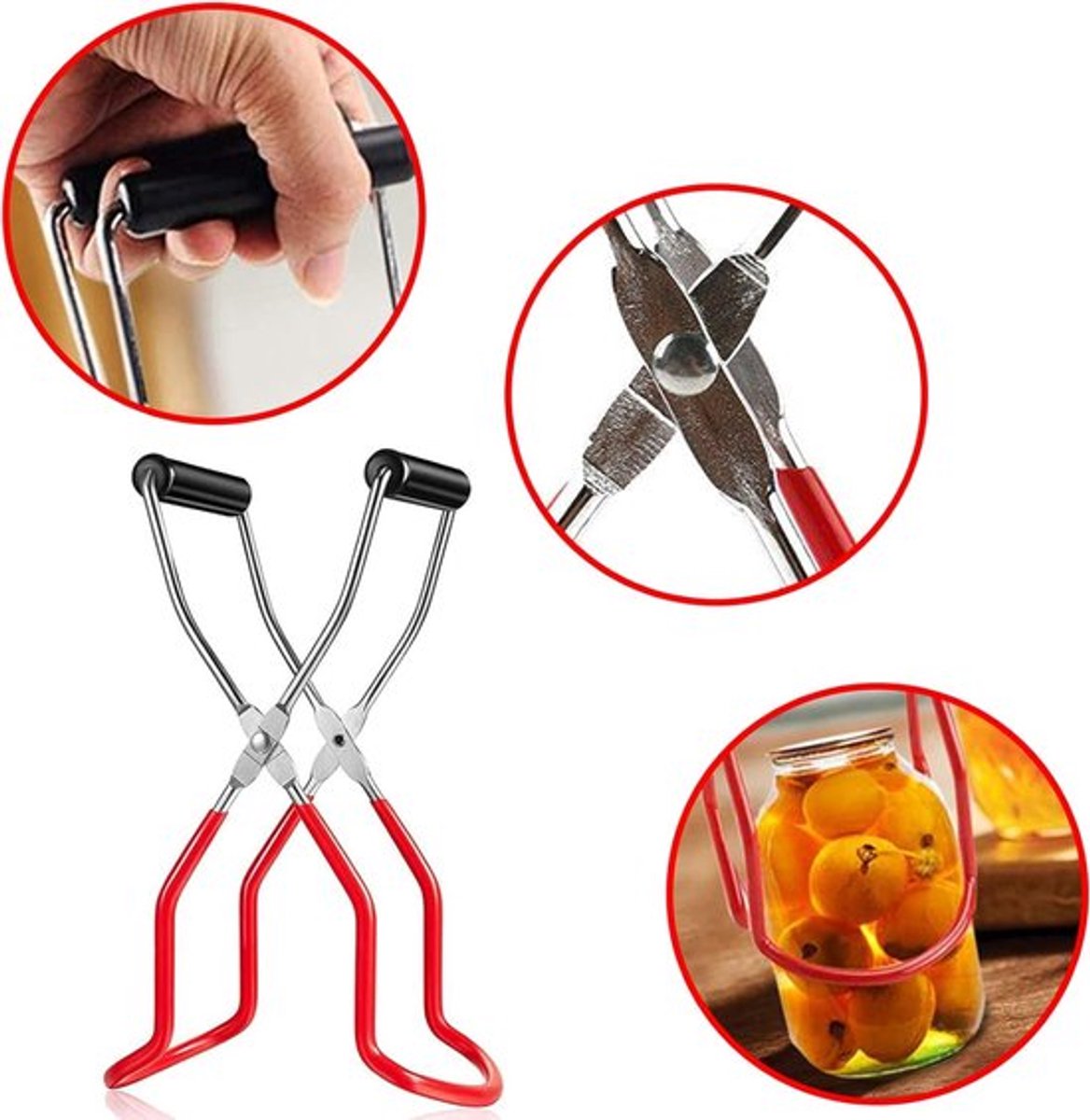 Funnel Set - 4 Pieces - Stainless Steel - Kitchen Funnels - Metal Filling Funnel - Kitchen Funnel - Jam Funnel - Includes Can Clips - Liquid - Pouring — image 2