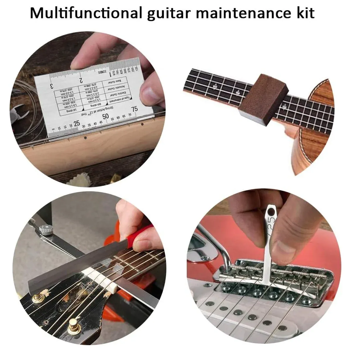 72 Piece of Set Guitar Repair Tool Kit For Guitar Maintenance Portable Practical — image 5