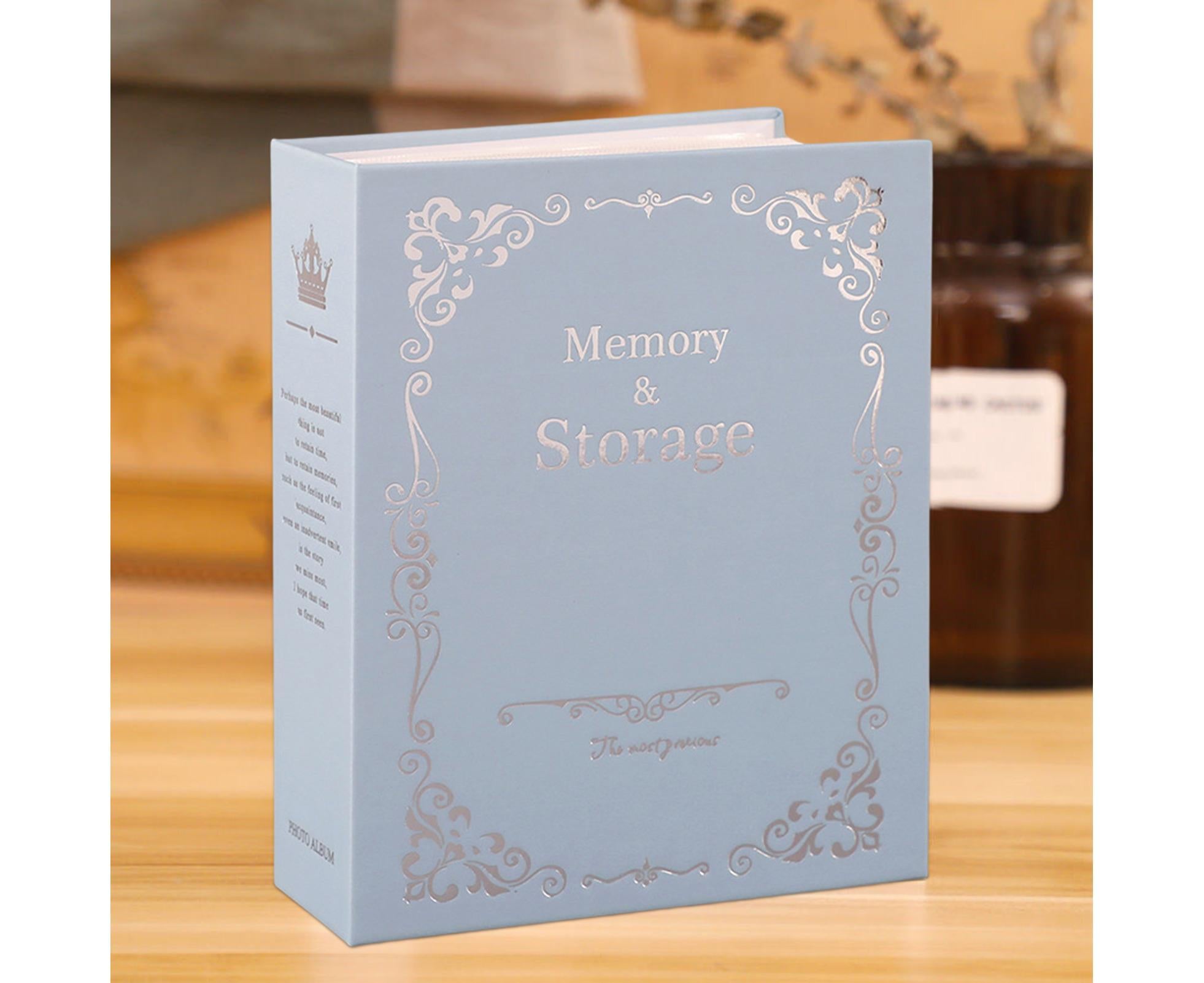 6 Inch Photo Album Bronzing Design Antiging Inserted Type Storing 100 Pockets Family Memory DIY Vintage Picture Album Book Home Supplies - Blue — image 3