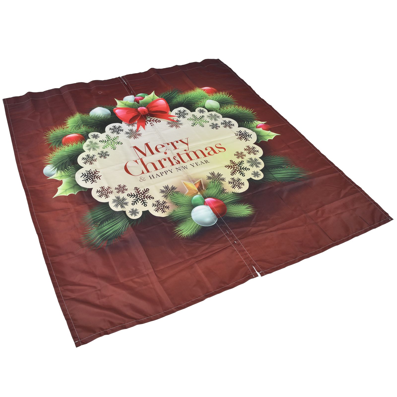 Christmas Curtain Polyester Fiber 3D Digital Printing Merry Christmas Custome Curtain for Outdoor Porch Balcony170x200cm Christmas 8 โ image 5