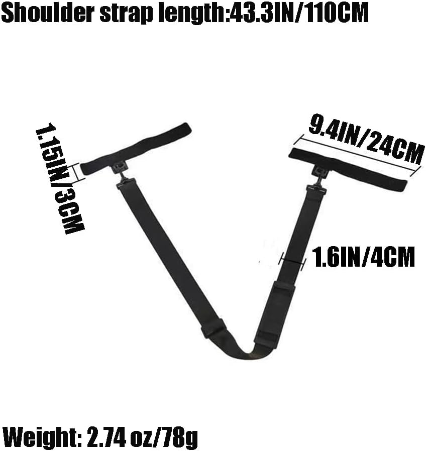 Fishing Rod Carry Strap,Sling Band Adjustable Shoulder Belt Tackle Holder,Nylon (2) — image 3