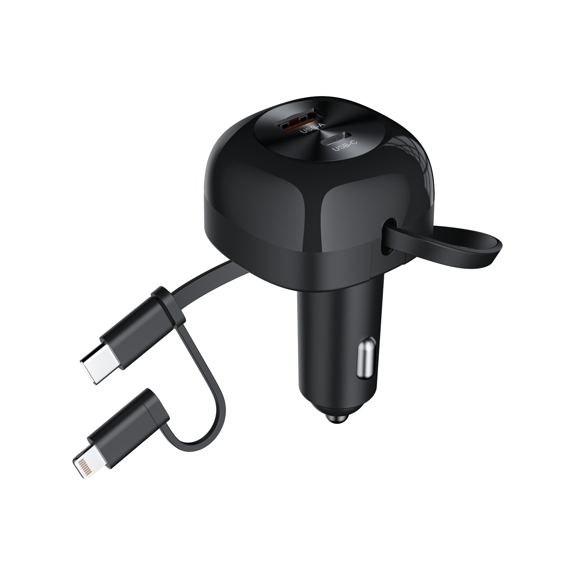 CHOETECH TC0036 PD45W USB-C+USB-A car charger with C+L Interface โ image 3