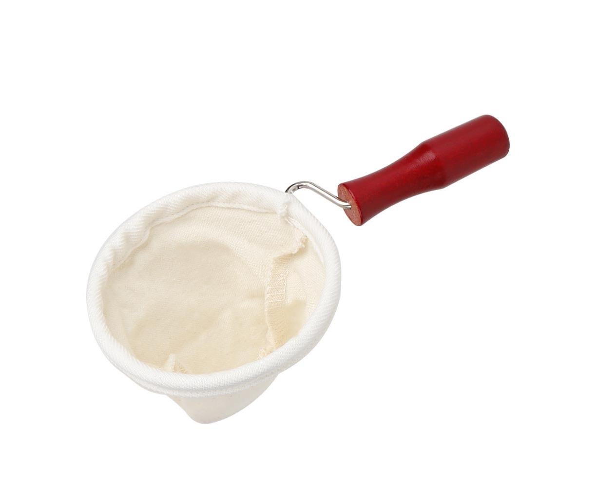 Cotton Flannel Dripper Coffee Maker, Wooden Handle Cloth Coffee Filter Bag, 105mm โ image 3
