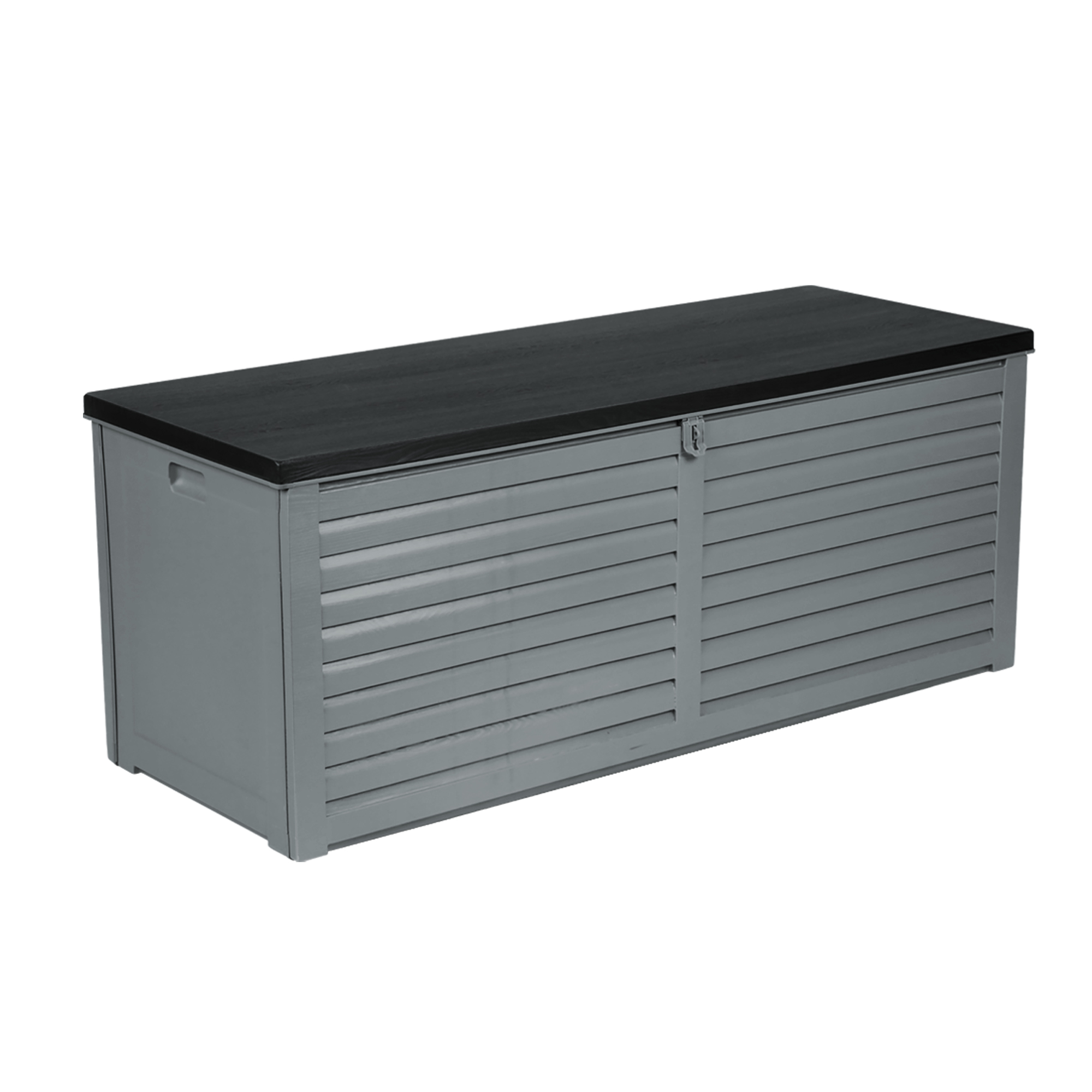 Gardeon Outdoor Storage Box 390L Container Lockable Garden Bench Tools Toy Shed Black โ image 5