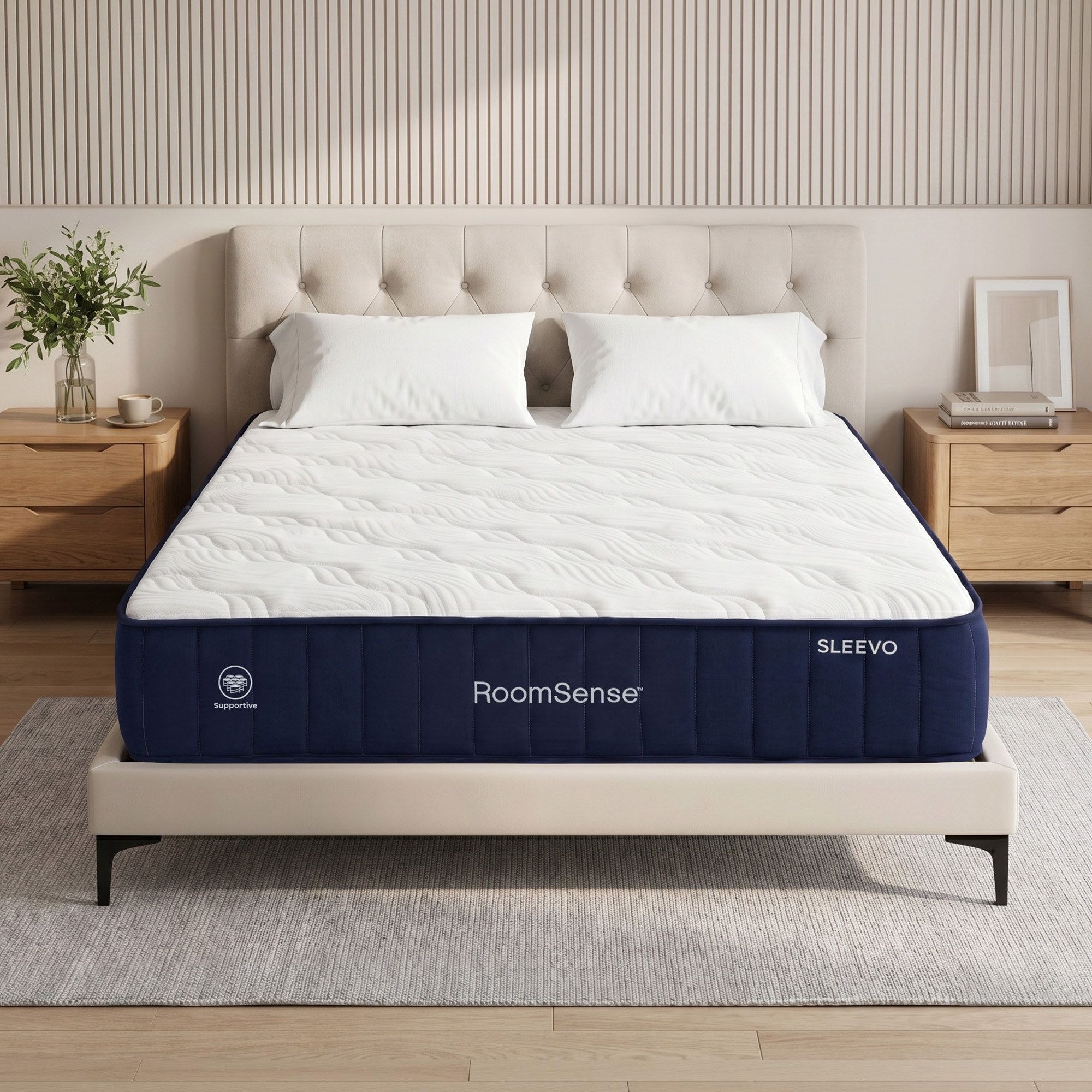 RoomSense Single Mattress, 26cm Orthopedic Firm Mattress for Back Pain Relief, Pocket Spring Hybrid Mattress King Size for Home & Rental โ image 4