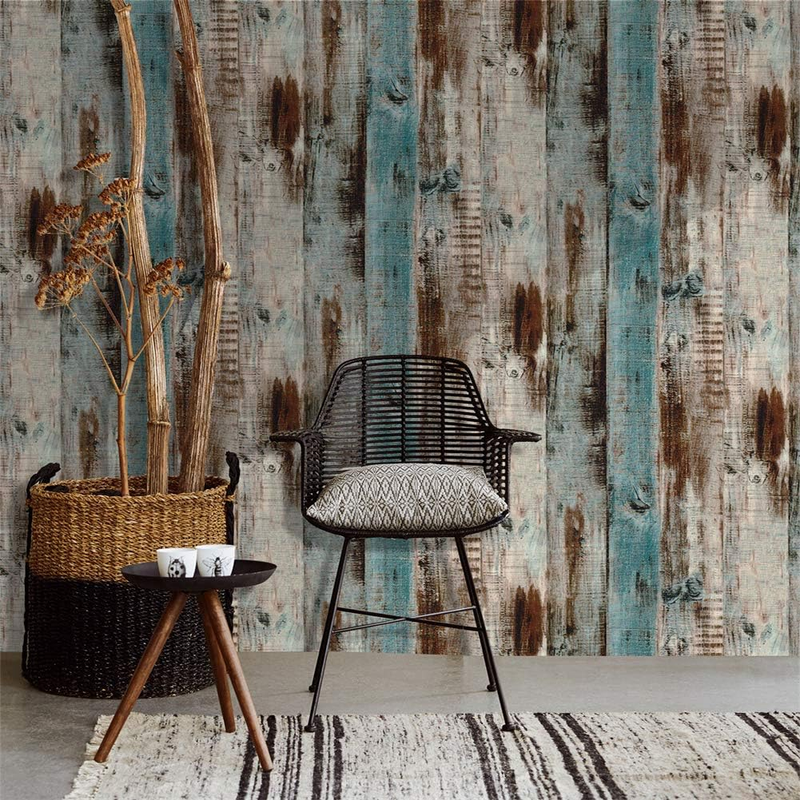Self Adhesive Vinyl Wallpaper For Furniture Countertop Brown wood grainPattern Decorative Sticker,0.45 × 6M — image 2