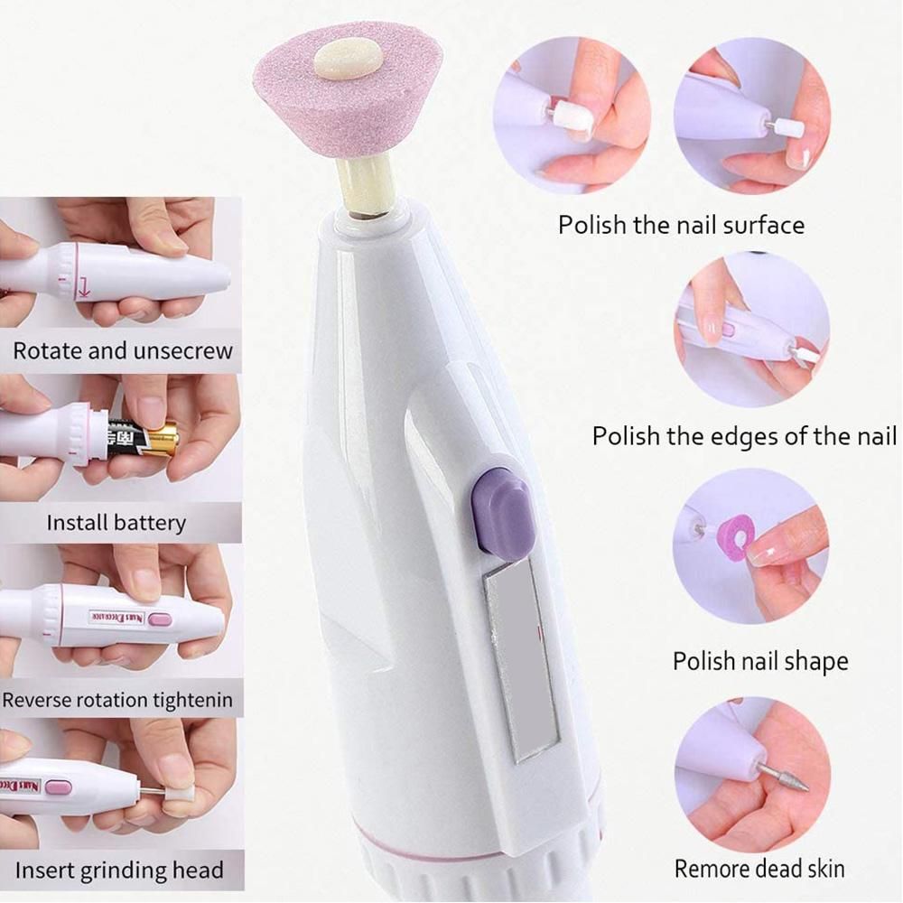 2 Sets Cordless Professional Manicure Pedicure Kit 5 in 1 Electric Nail Drill Machine โ image 5
