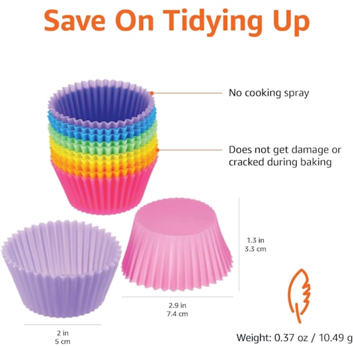 Baking Trays - Round Reusable Baking Trays - Pack of 12 (Ovenproof up to 220°C) - Assorted Colors — image 5