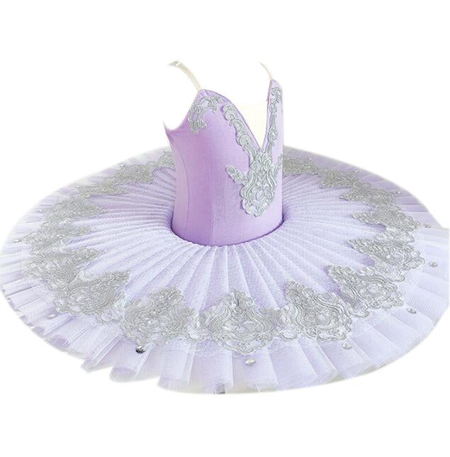 Ballet Tutu Dress Swan Dance Performance Costumes For Girls Purple 160Cm โ image 4