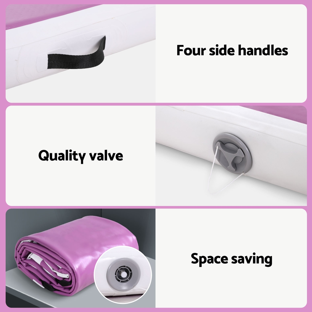Everfit 3M Air Track Gymnastics Tumbling Exercise Yoga Mat W/ Pump Inflatable Purple โ image 5