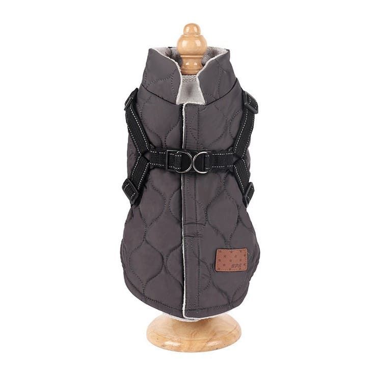 Premium Winter Dog Coat with Built-in Harness, Water-Resistant Puffer Vest for Small & Medium Breeds, Reflective Safety Straps, and Fleece Lining for Warmth — image 4
