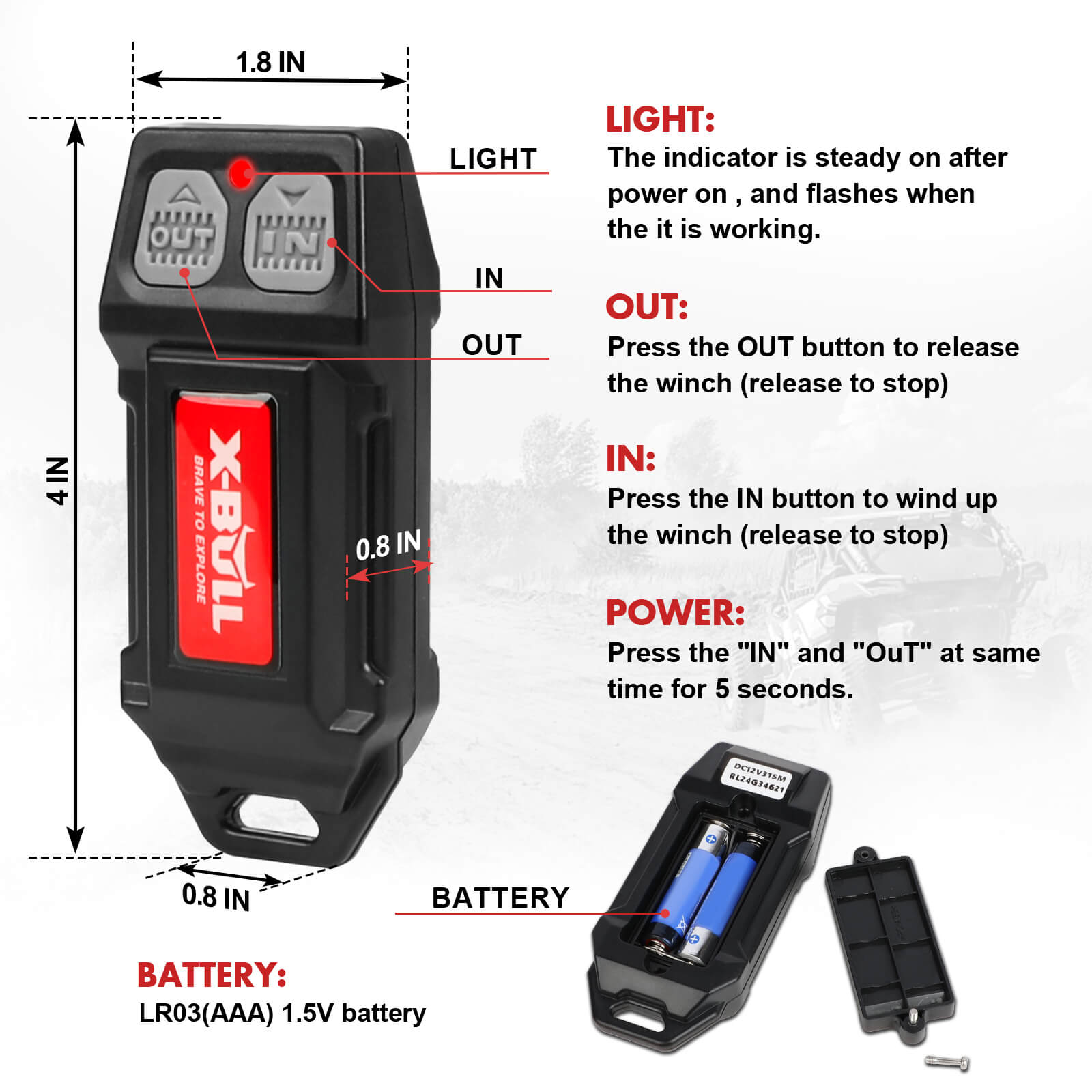 X-BULL 12V Winch Remote Control Winch Relay Solenoid Twin Handset Easy to Install โ image 6