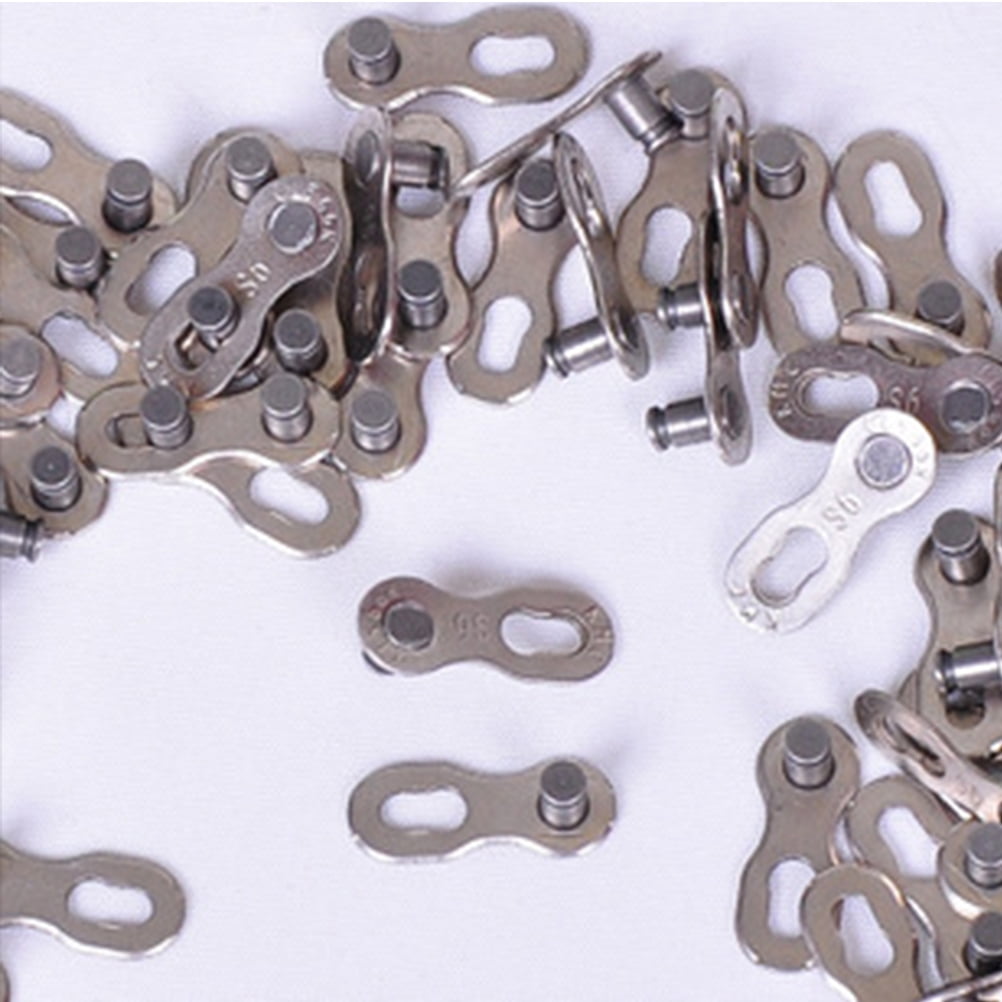 1 Pair Speed Chain Stainless Steel Buckle Chain for Bicycle Maintenance 9 Bike Chain Silver — image 5
