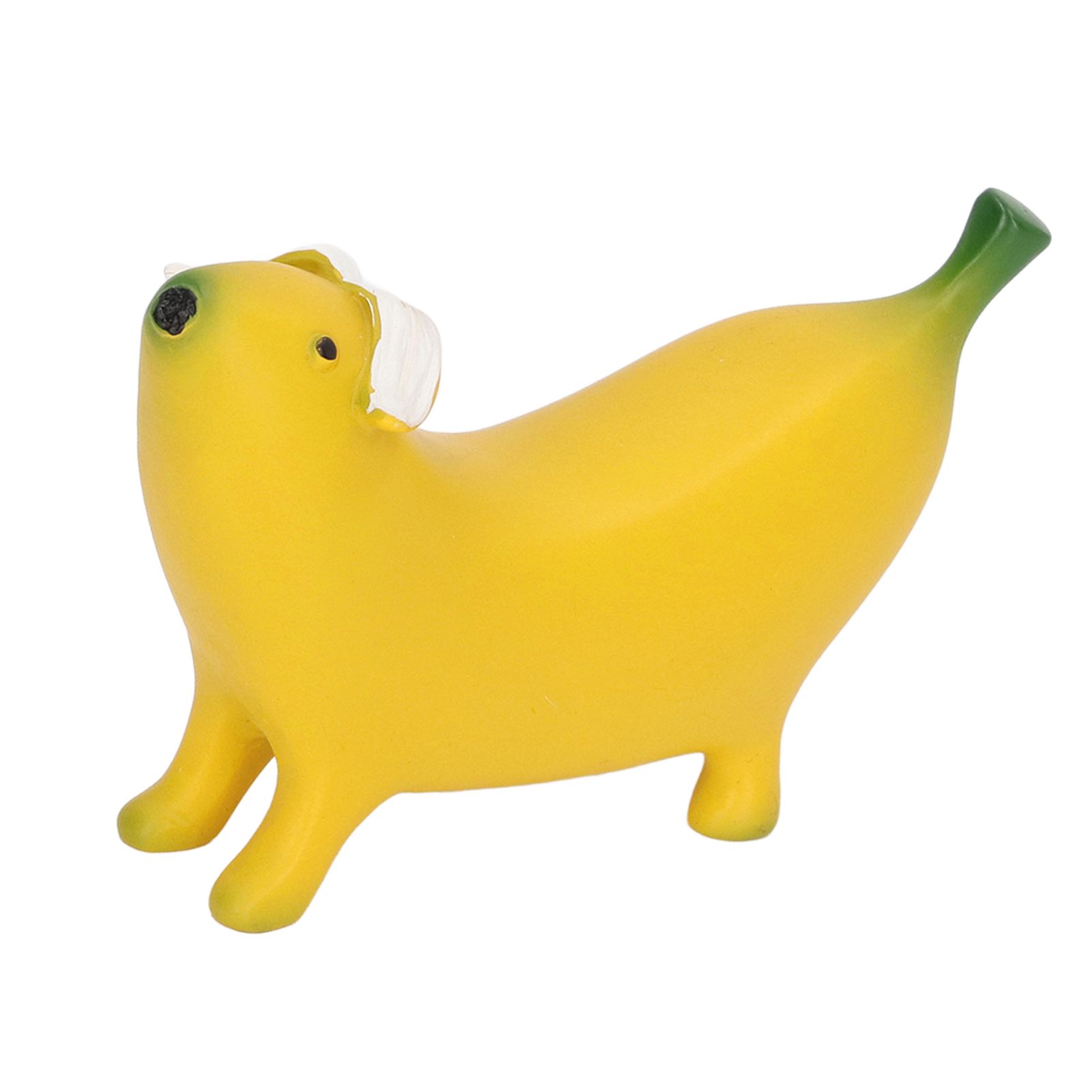 Banana Dog Sculpture Resin Funny Lovely Lightweight Banana Dog Art Decoration for Home Desktop S 8 × 6cm/3.1 × 2.4in — image 6