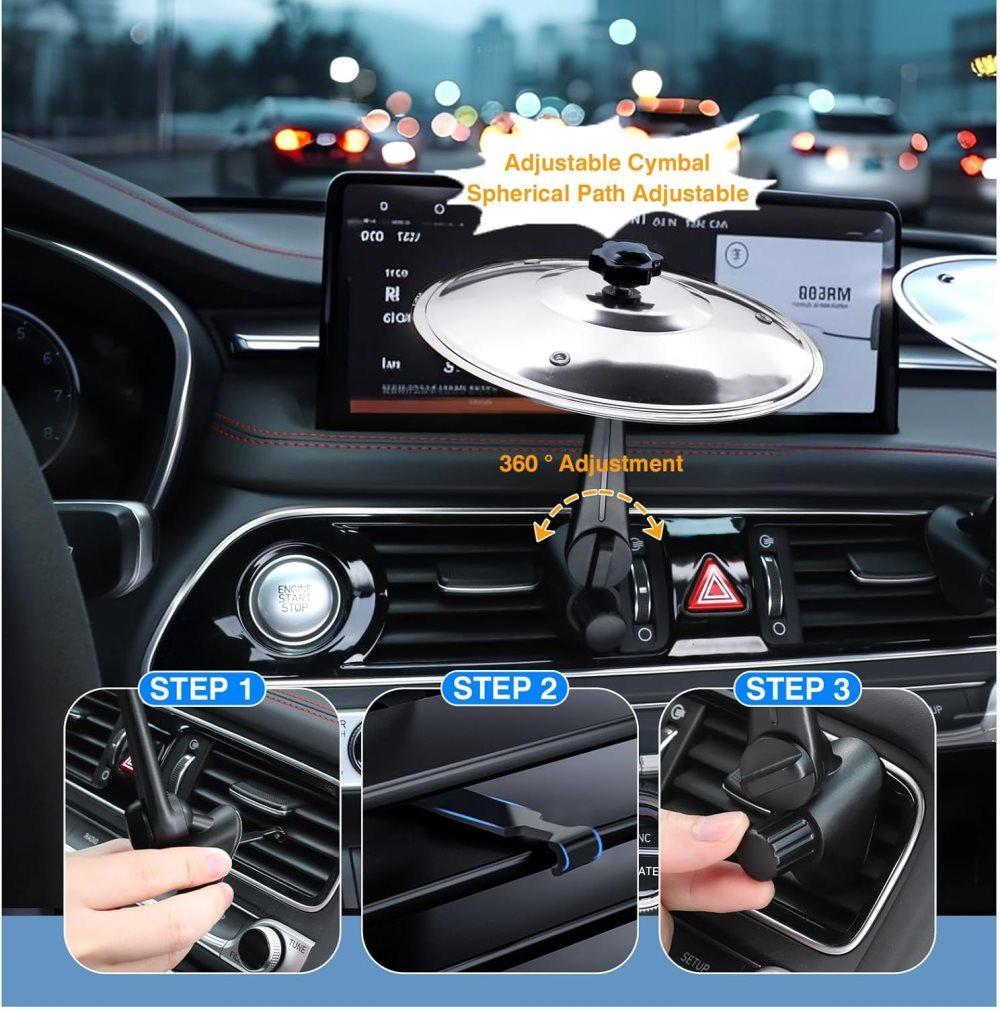 Gold Silver Car Drum Cymbal Air Valve Bracket 1/2 Pack 2 pcs Compatible with Car Accessories — image 4