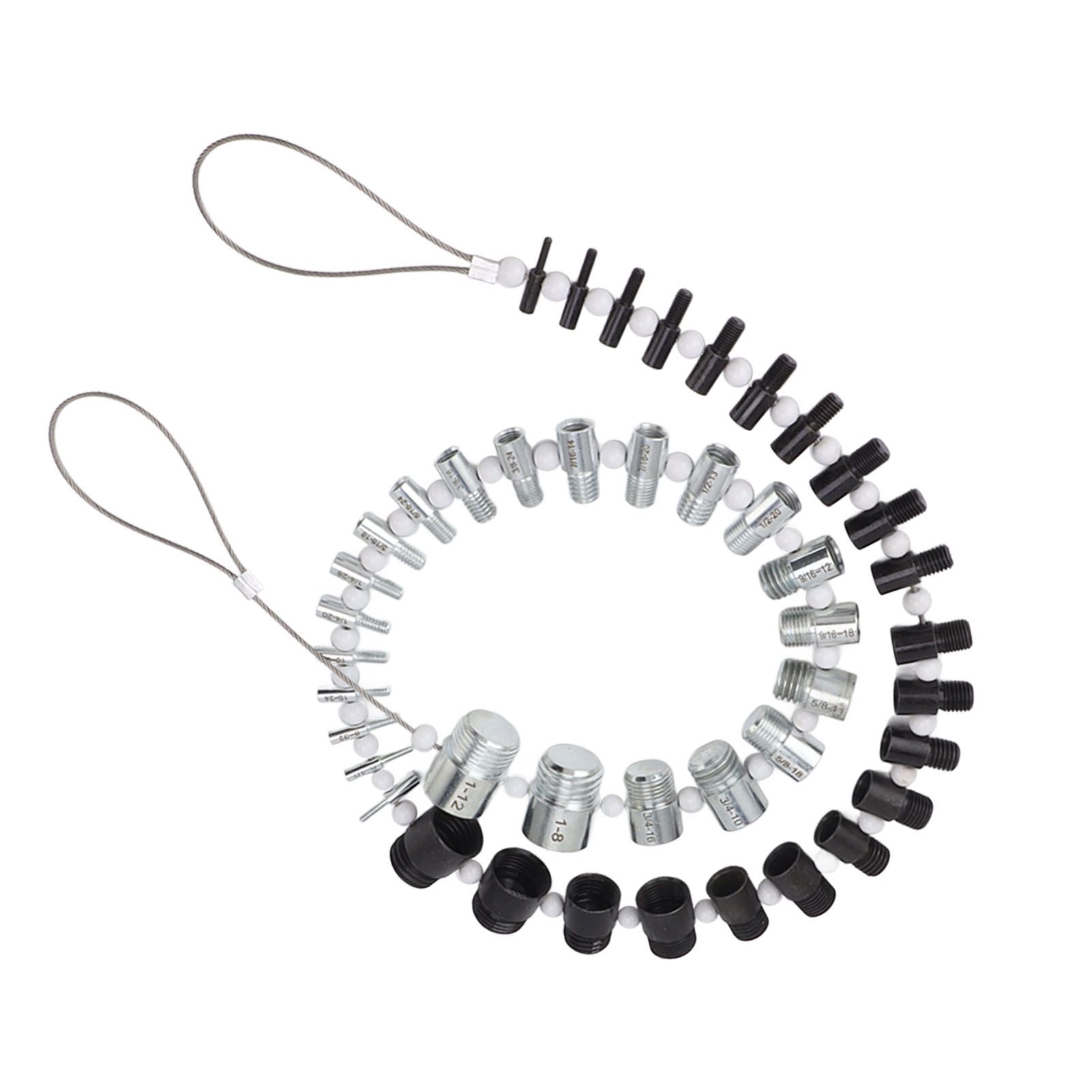 Nut and Bolt Thread Checker 44 Male Female Thread Identifier Gauges 23 Inch and 21 Metric Sizes — image 5