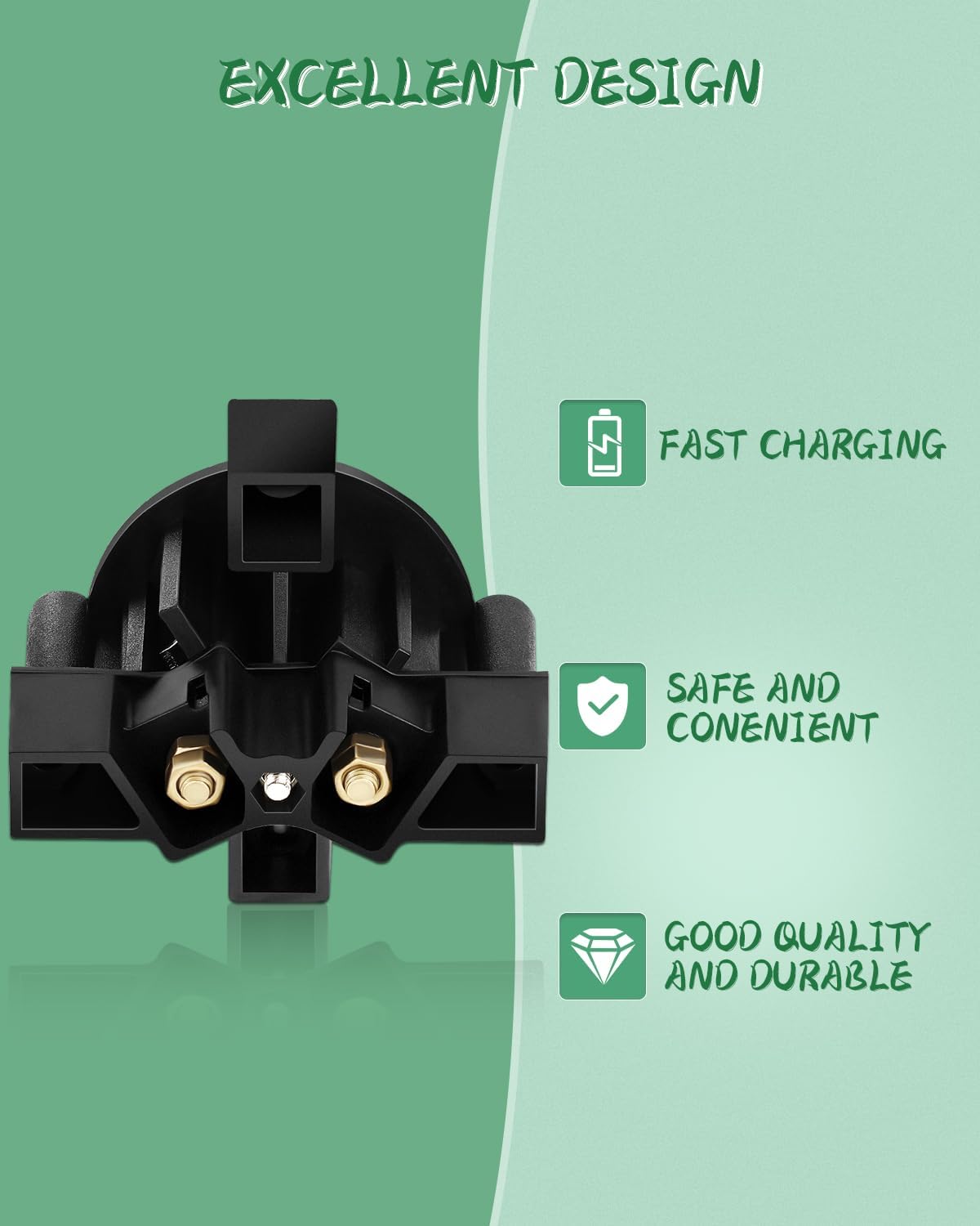 Universal 36V Golf Cart Charger Plug Receptacle for EZGO, for Club Car, for Yamaha, for Taylor Dun, Golf Cart 2 Prong Charger Plug Receptacle โ image 4