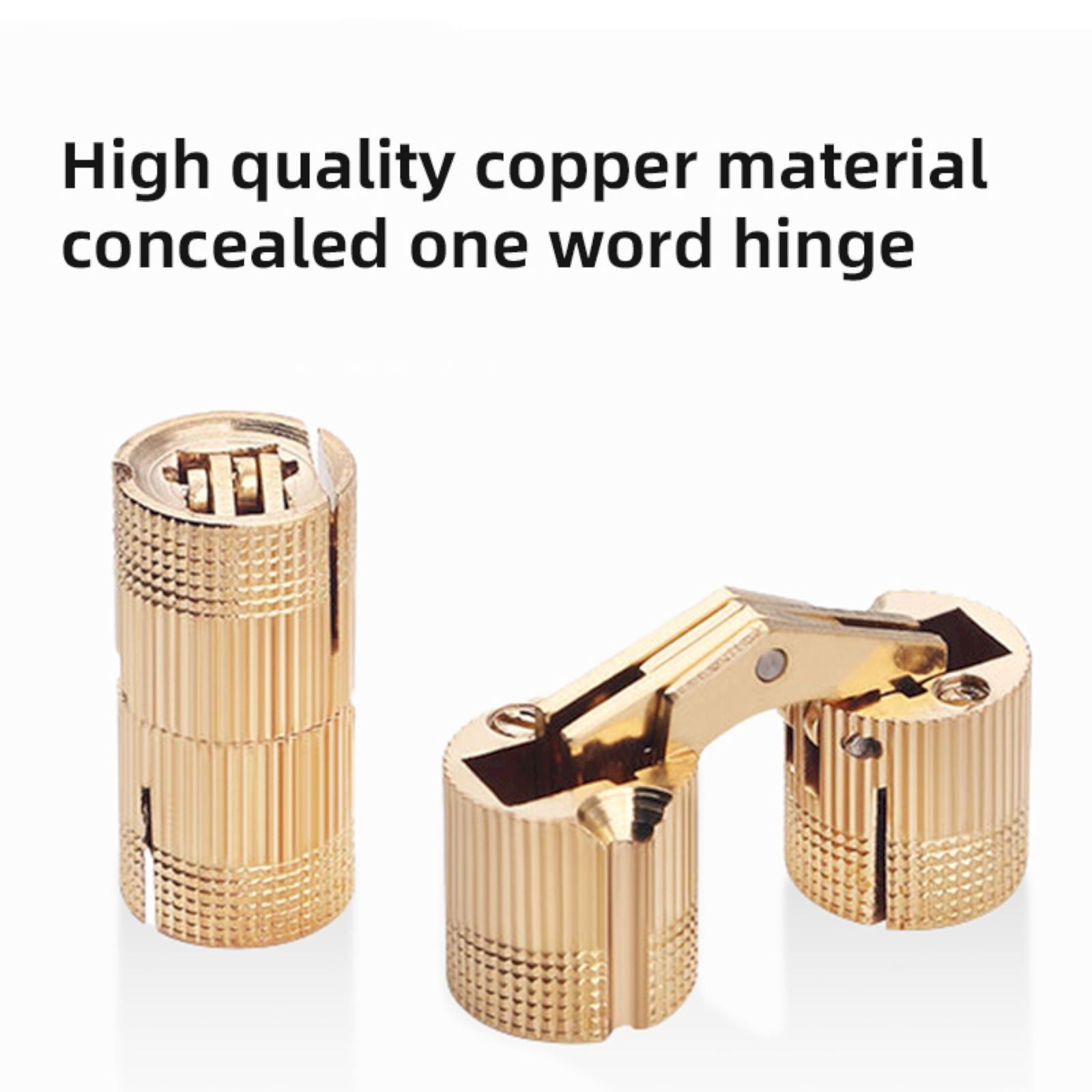 One Way Copper Concealed Hinge 8 16Mm Brass Barrel Hinges Cabinet Furniture Hinges Concealed Hidden Barrel Hinge for Diy Wooden Doors Cabinet Doors Jewelry Box — image 5