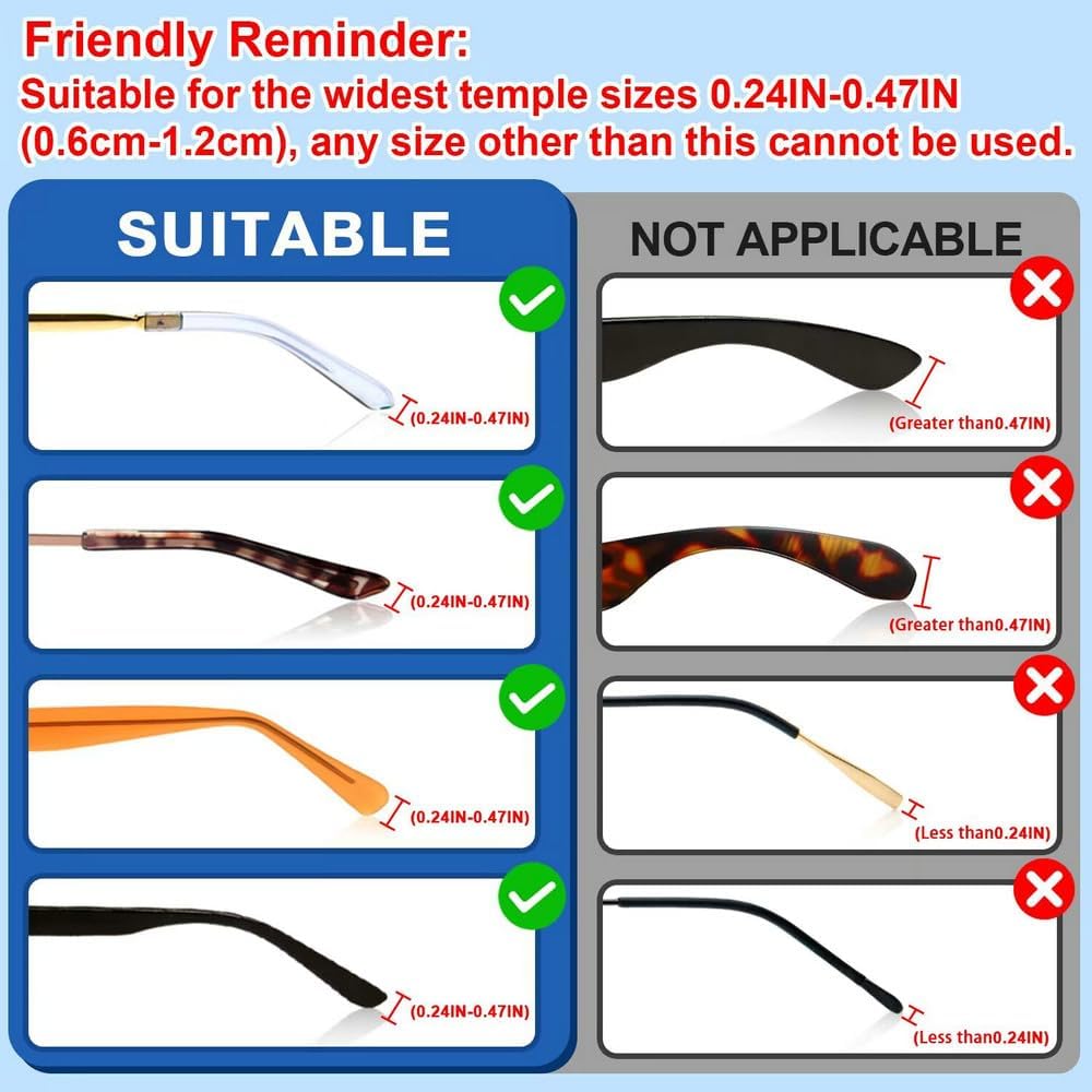 20Pairs Glasses Anti-slip Silicone Ear Clip, Glasses Holder With Storage Box, Safety Eyewear Retainers, Eyeglass Ear Grips for Sports Glass Sunglasses Reading — image 6