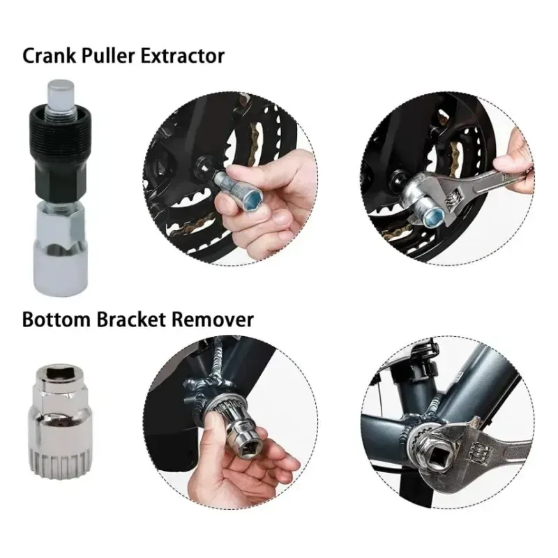 6 Pcs Bike Tool Kit For Mountain Bike With 3-in-1 Cassette Remover Wrench Chain Breaker - 6 Pcs Set โ image 6