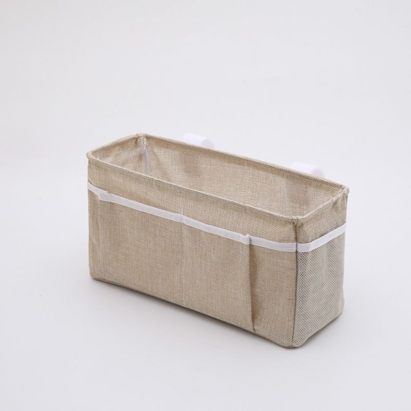 Bedside Caddy, Bedside Storage Bag Hanging Organizer for Bunk and Hospital Beds,Dorm Rooms Bed Rails,Can be Placed, Khaki, 31 × 11 × 16 cm