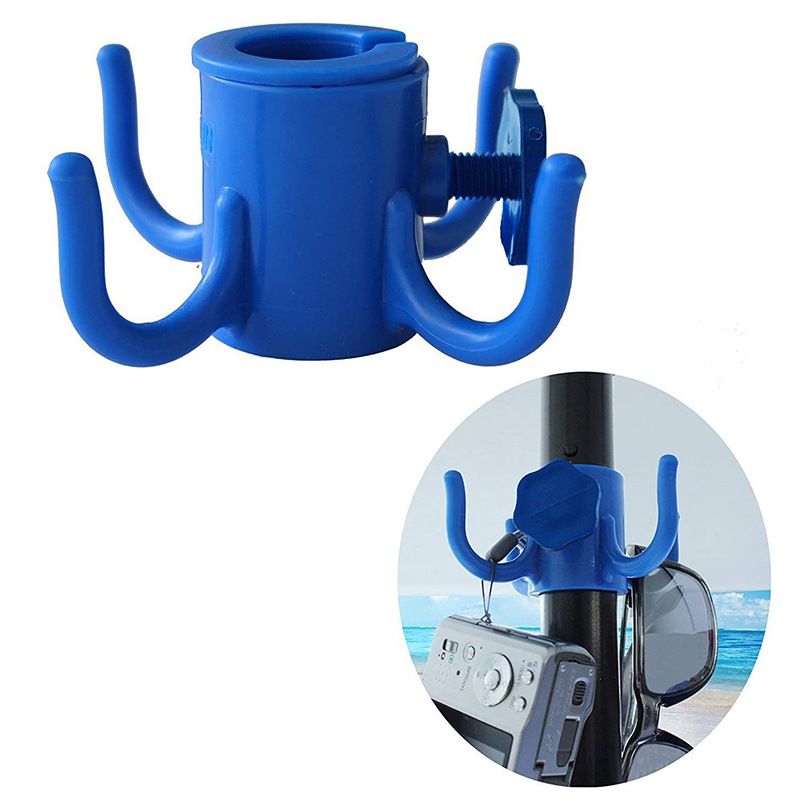 Beach Umbrella Hanging Hook,4-prongs Plastic Umbrella Hook Hanging for Towels /Hats/Clothes/Camera/Sunglasses/ Bags,Fit for Beach — image 4
