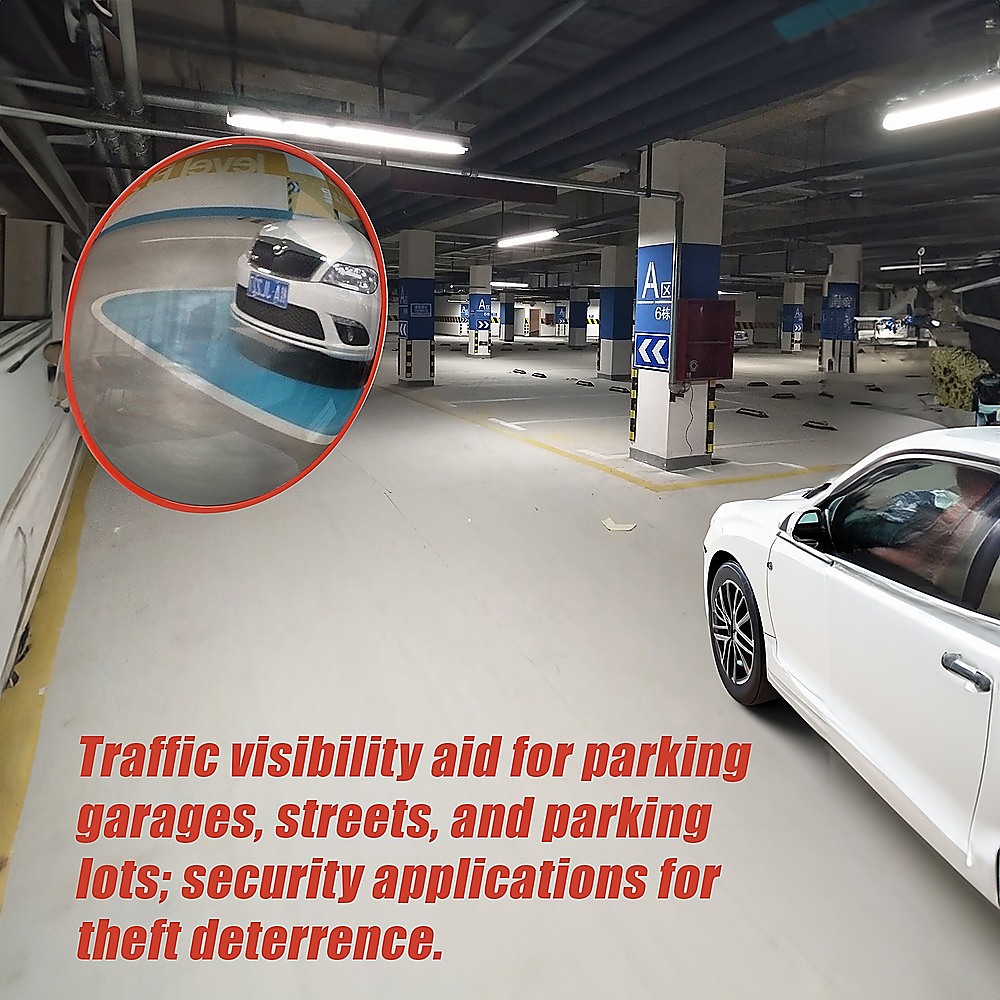 60cm Wide Angle Security Curved Convex Road Safety Mirror Traffic Driveway โ image 5