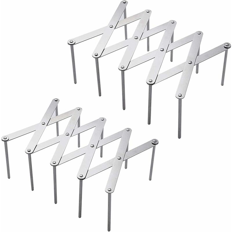 2 pcs Stainless Steel Lid Rack, Kitchen Utensil Organizer, Adjustable Design Lid Holder For Storing Pots, Glass Lids
